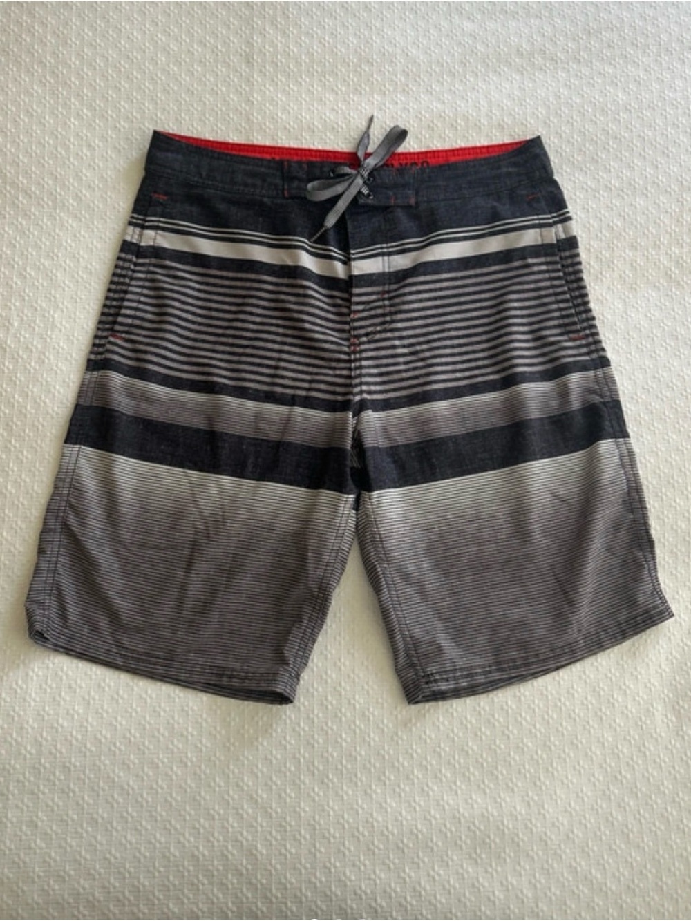 Mossimo Supply Co. Black, Gray & Red Men's Swim Board Shorts